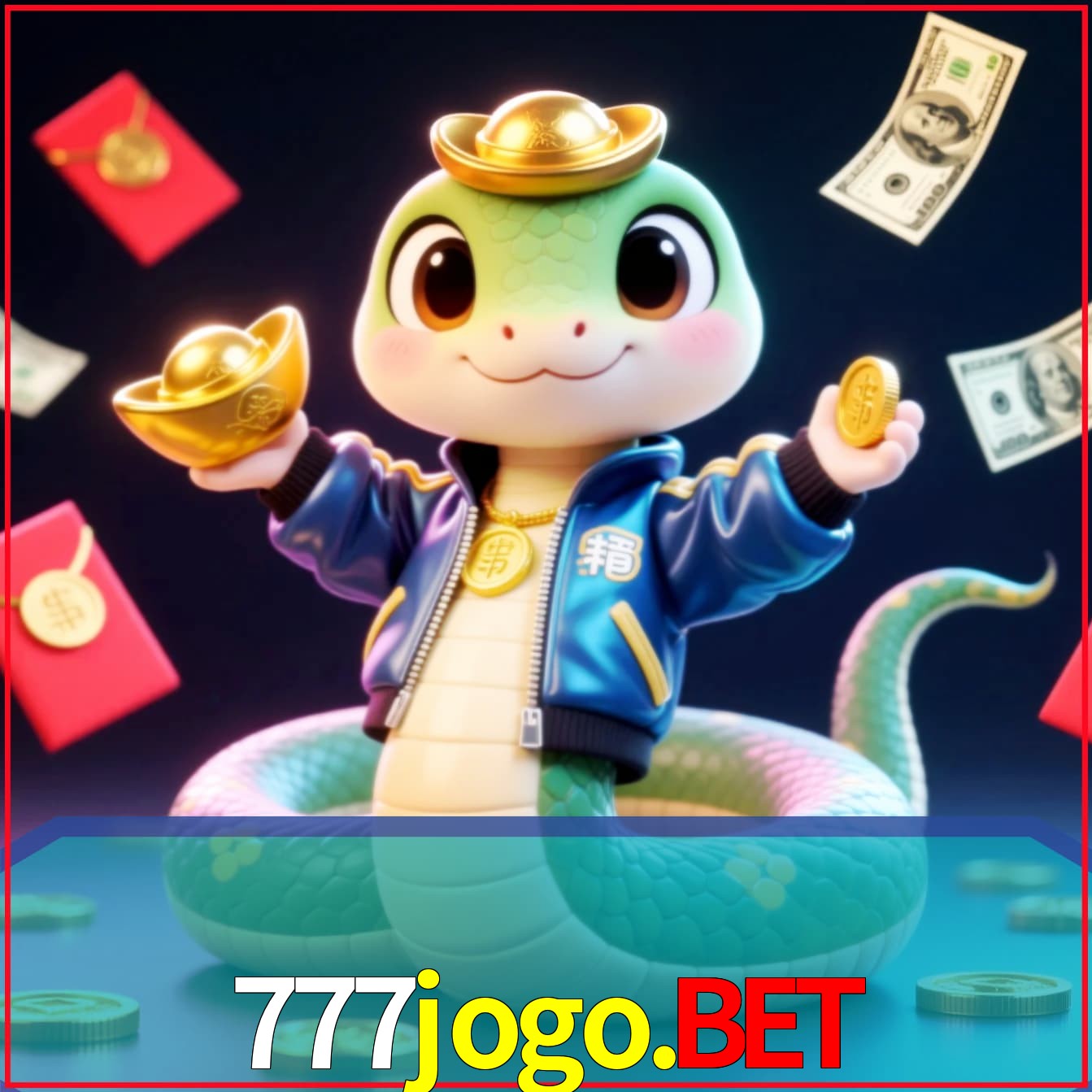 Slot machine 3D icon with number 7 and 1